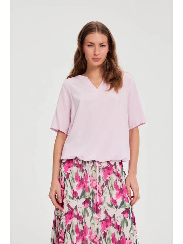 Moodo Розова ризи с къси ръкави Moodo