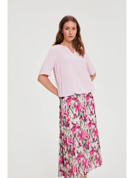 Moodo Розова ризи с къси ръкави Moodo