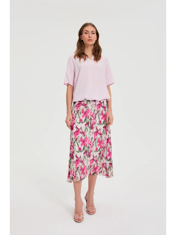 Moodo Розова ризи с къси ръкави Moodo