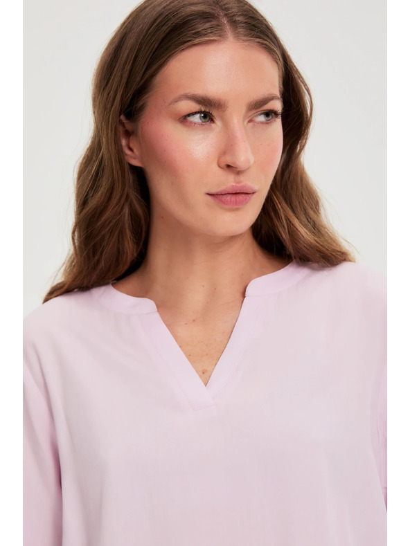 Moodo Розова ризи с къси ръкави Moodo