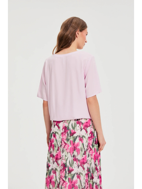 Moodo Розова ризи с къси ръкави Moodo