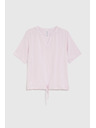 Moodo Розова ризи с къси ръкави Moodo