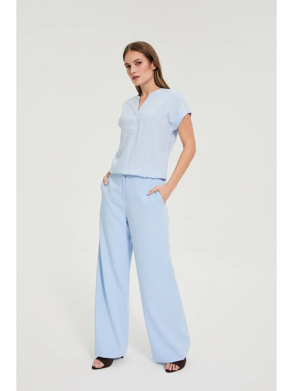 Moodo Светлосиня раирана риза Moodo