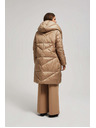 Moodo Дълго яке с качулка тъмно бежово Moodo