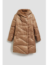 Moodo Дълго яке с качулка тъмно бежово Moodo