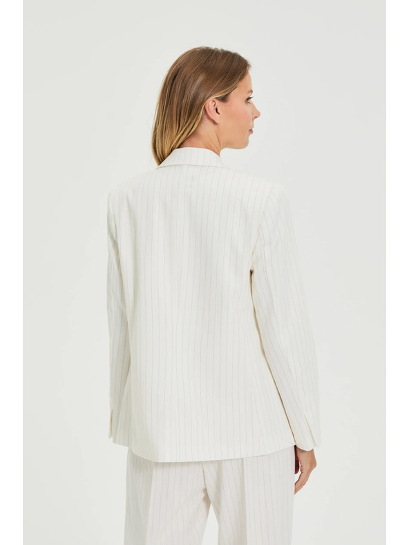 Moodo Бяло райирано сако Moodo