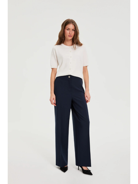 Moodo Панталони със широки крачоли тъмно сини Moodo