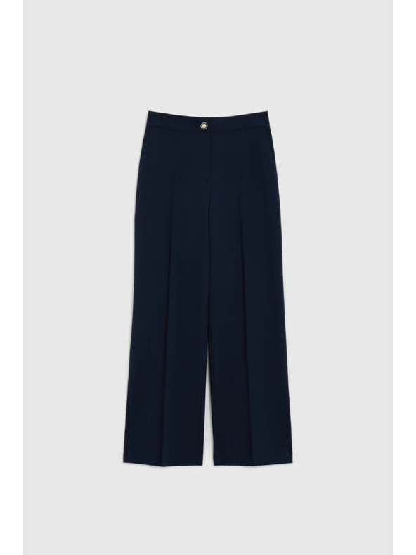 Moodo Панталони със широки крачоли тъмно сини Moodo