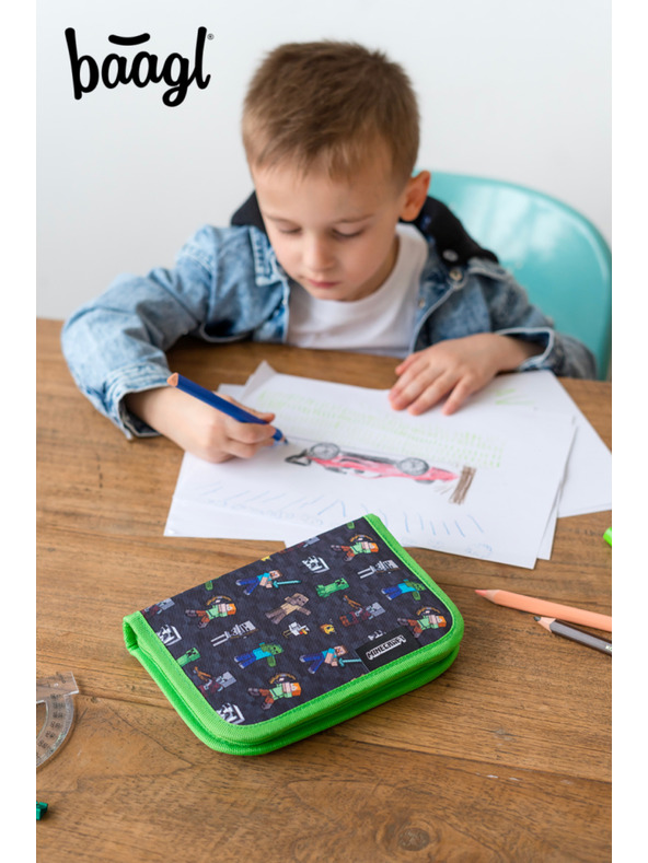 BAAGL  BAAGL Училищен пенал едноетажен Minecraft