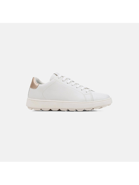 Geox Бели дамски кожени маратонки Geox Spherica Ecub