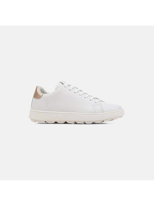 Geox Бели дамски кожени маратонки Geox Spherica Ecub