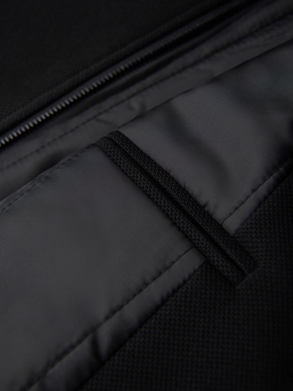 Ombre Clothing Мъжко приляно структурирано палто с висок яка - черно V1 OM-COWC-0136 Ombre Clothing