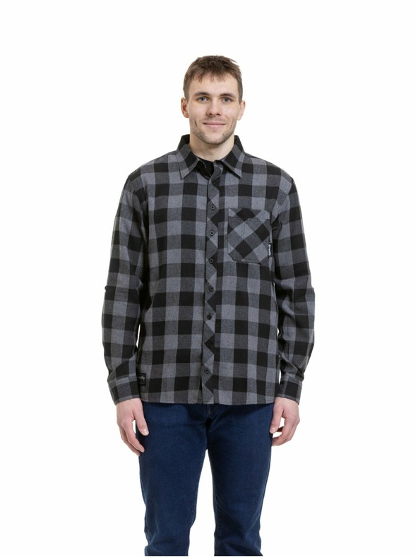 Meatfly Meatfly мъжка риза Kurt Black / Gray
