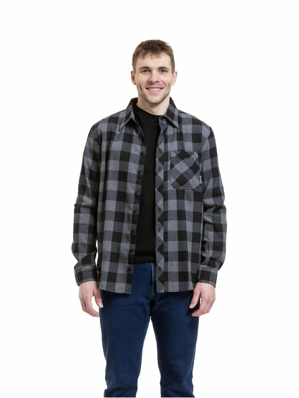 Meatfly Meatfly мъжка риза Kurt Black / Gray