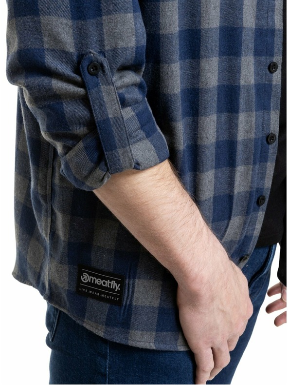 Meatfly Meatfly мъжка риза Kurt Blue / Gray