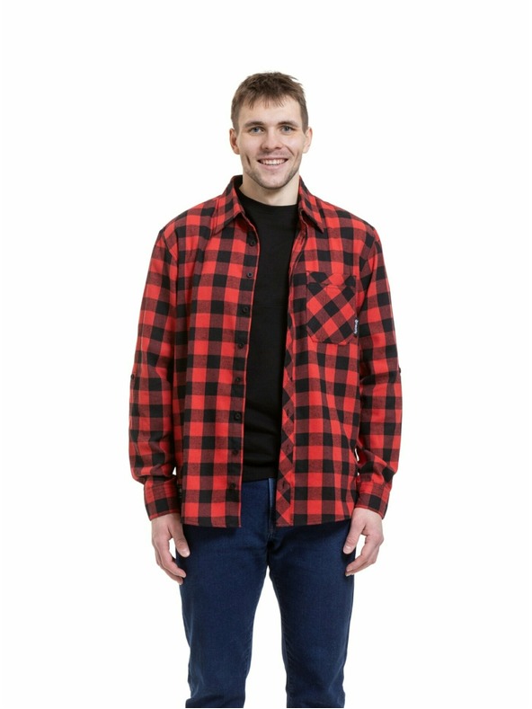 Meatfly Meatfly мъжка риза Kurt Black / Red