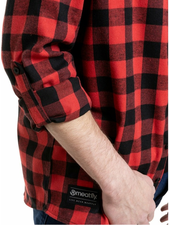 Meatfly Meatfly мъжка риза Kurt Black / Red