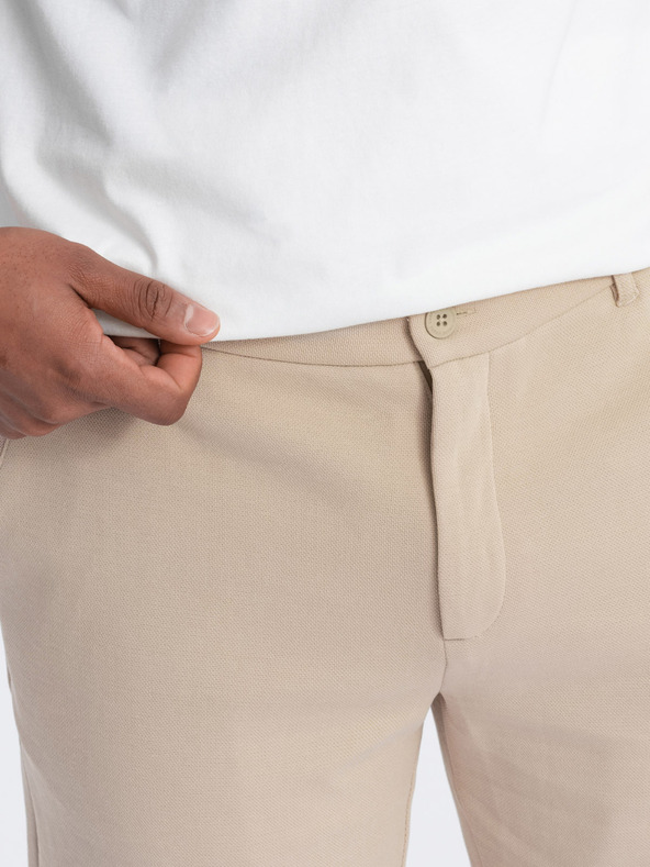 Ombre Clothing Бежови мъжки къси панталони Ombre Clothing