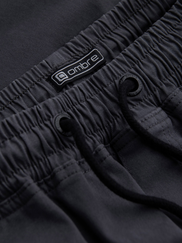 Ombre Clothing Тъмно сиви мъжки товарни панталони тип джогер Ombre Clothing