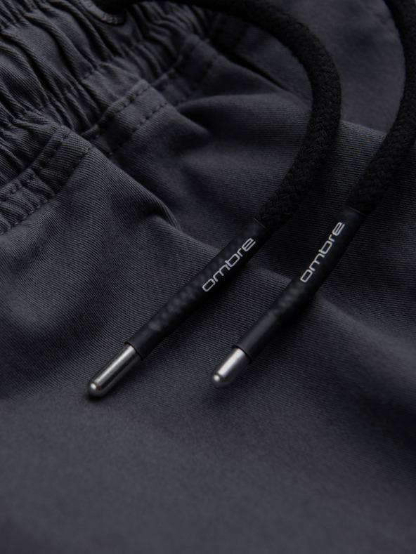 Ombre Clothing Тъмно сиви мъжки товарни панталони тип джогер Ombre Clothing