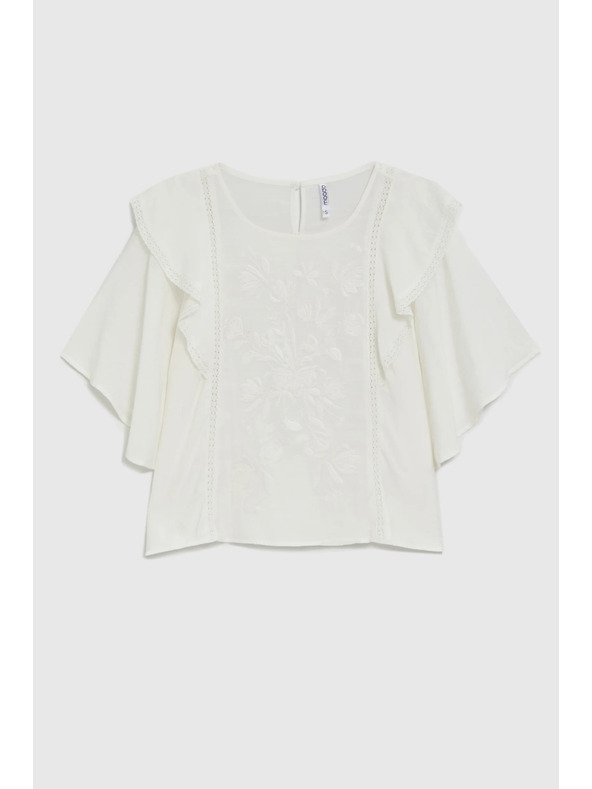 Moodo Риза с волани бяла Moodo