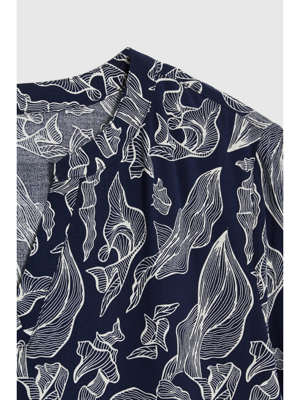 Moodo Тъмносиняя вискозна риза Moodo