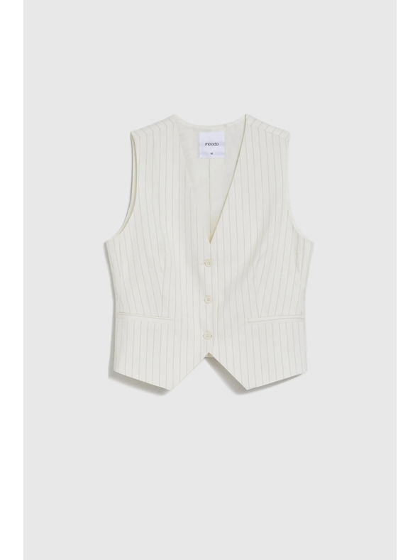 Moodo Елек с фини ивици бял Moodo