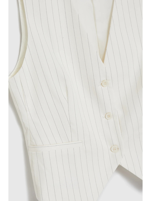 Moodo Елек с фини ивици бял Moodo