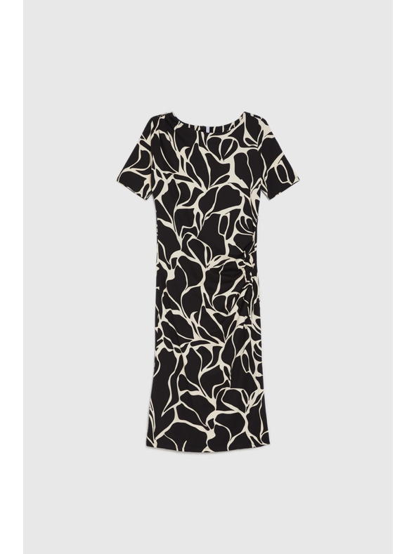 Moodo Миди рокля с шарка бежова Moodo