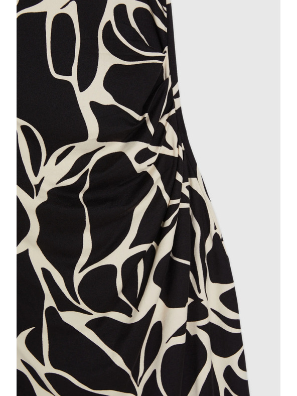 Moodo Миди рокля с шарка бежова Moodo