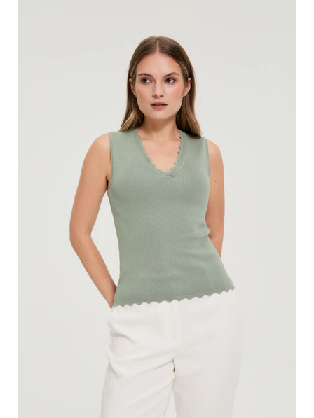 Moodo Гладък оливен топ Moodo