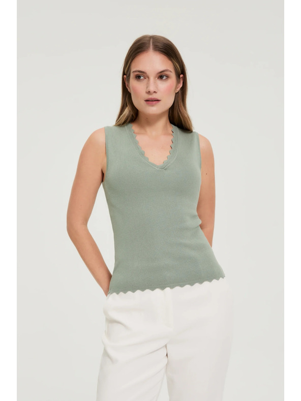 Moodo Гладък оливен топ Moodo