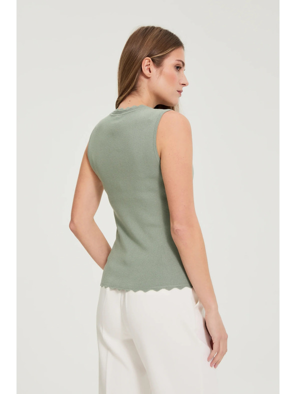 Moodo Гладък оливен топ Moodo