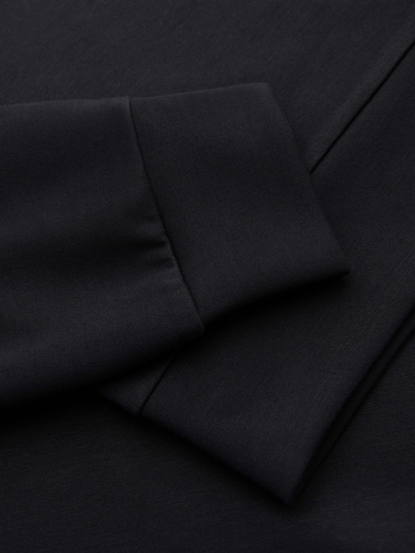 Ombre Clothing Мъжки суитшърт с блясък печат на гърдите - черен V1 OM-SNBC-0199 Ombre Clothing