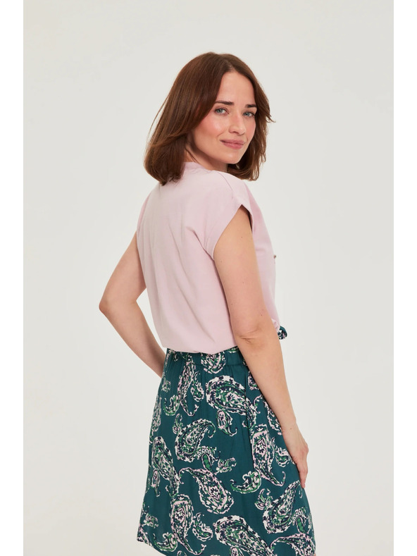 Moodo Блуза с надпис розова Moodo