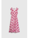 Moodo Миди рокля с цветя розова Moodo