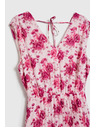 Moodo Миди рокля с цветя розова Moodo