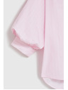 Moodo Раирана риза с пухкави ръкави розова Moodo