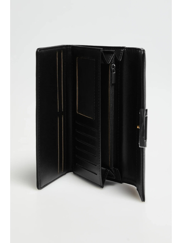 Moodo Голям портфейл черен Moodo