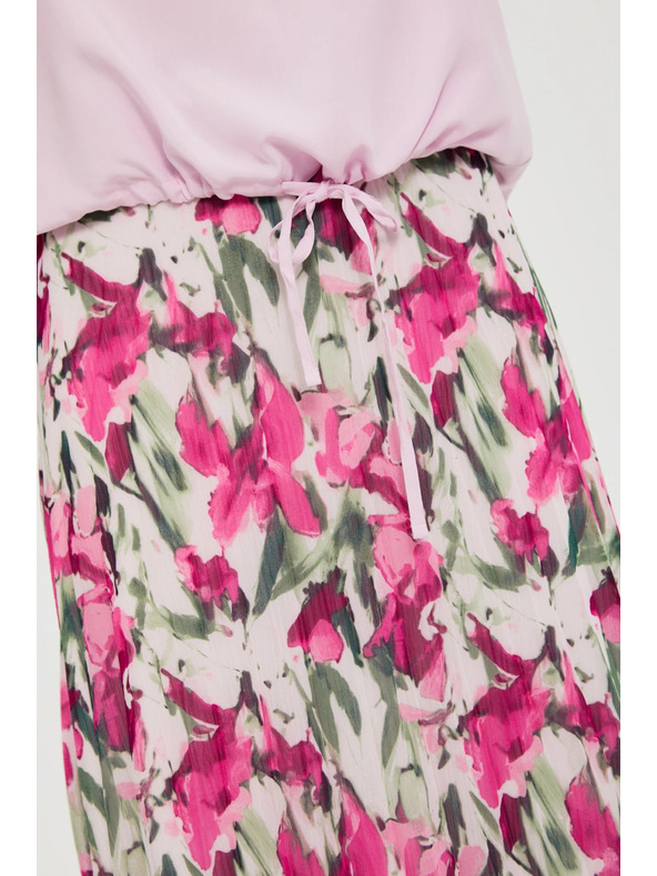 Moodo Принтирана миди пола бежова Moodo