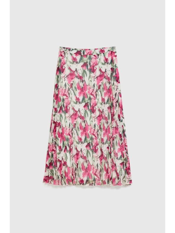 Moodo Принтирана миди пола бежова Moodo