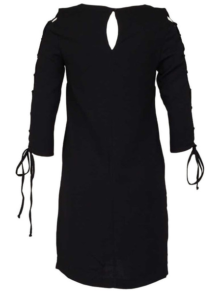 CAMAIEU Черни рокли с връзки на ръкавите