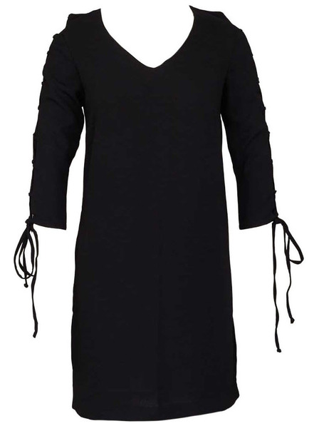 CAMAIEU Черни рокли с връзки на ръкавите