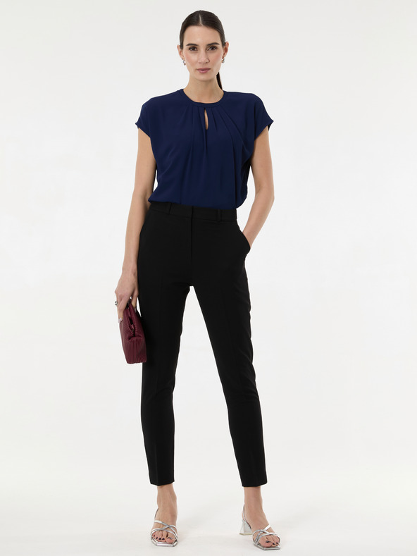 Orsay Тъмносиня дамска тениска с къс ръкав ORSAY