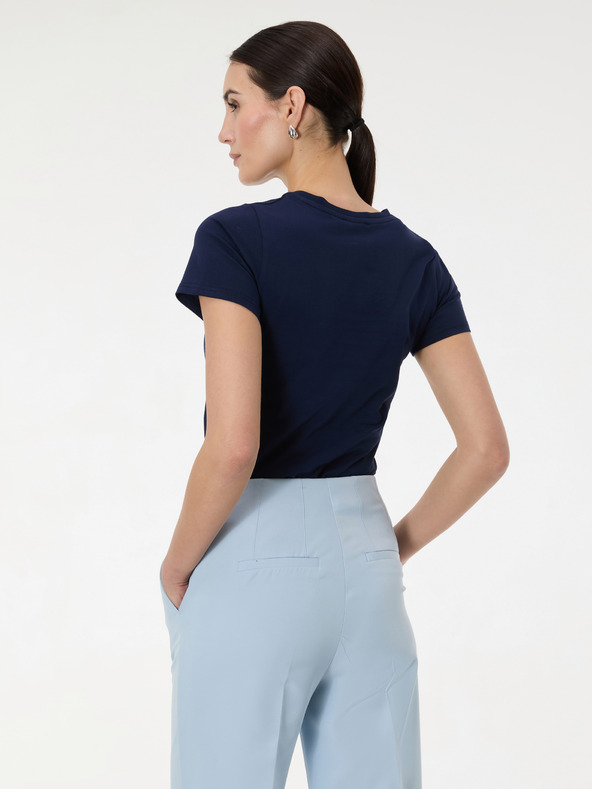 Orsay Тъмносиня дамска тениска с принт ORSAY