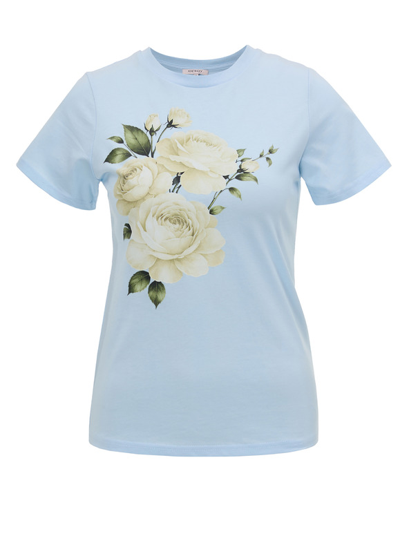 Orsay Светлосиня дамска тениска с принт ORSAY