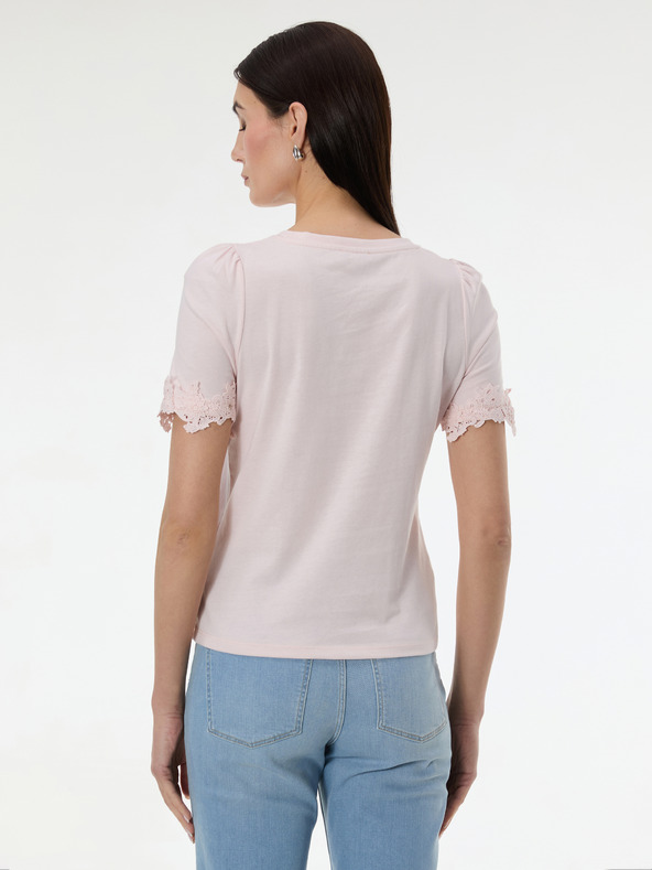 Orsay Розова дамска тениска с къс ръкав ORSAY