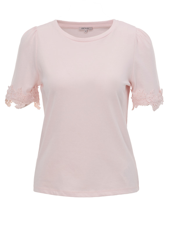 Orsay Розова дамска тениска с къс ръкав ORSAY
