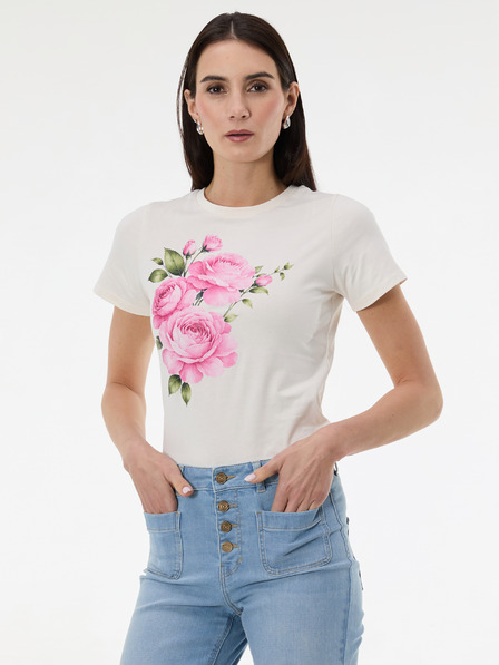 Orsay Кремава дамска тениска с принт ORSAY