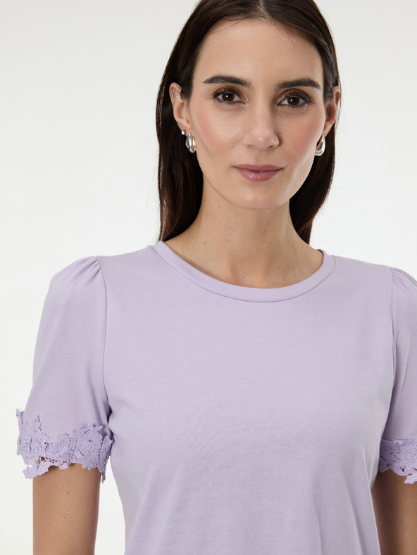 Orsay Светловиолетова дамска тениска с къс ръкав ORSAY